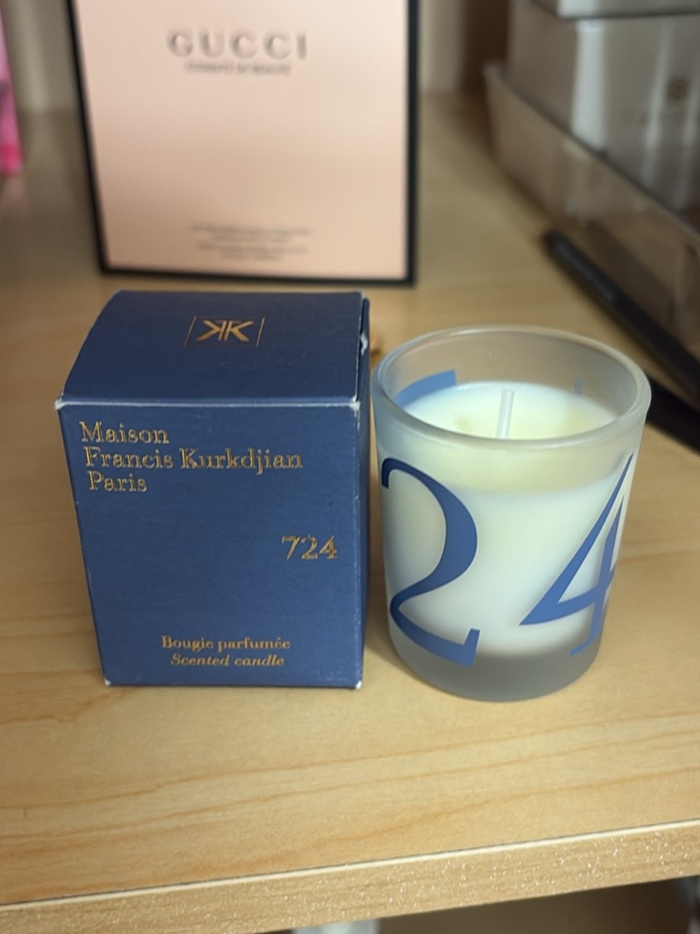 Maison Francis Kurkdjian Blue and Cream 724 Decorative Scented Candle